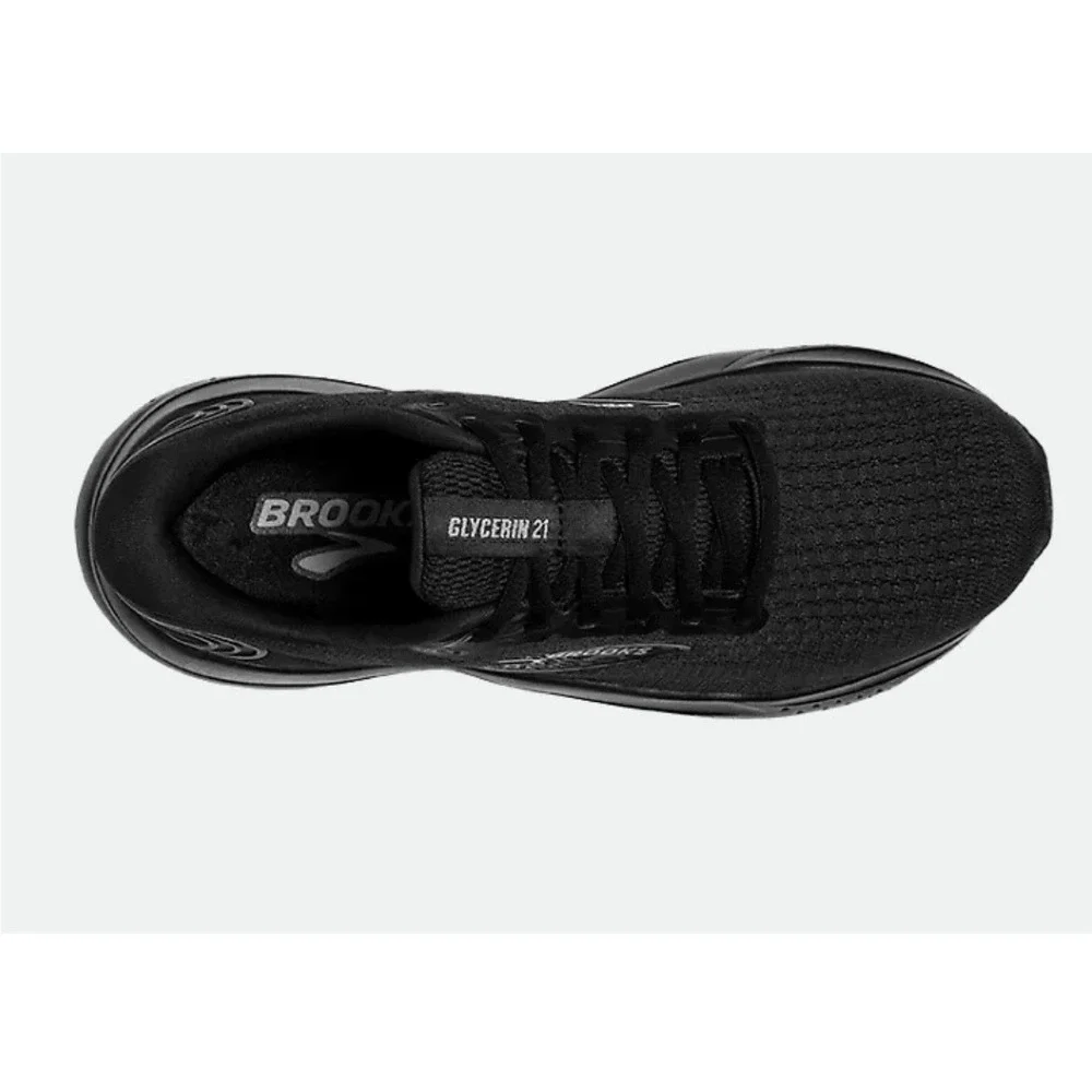 Brooks Glycerin 21 StealthFit DNA Loft Mens Size 9.5 Triple Black Running Shoes
